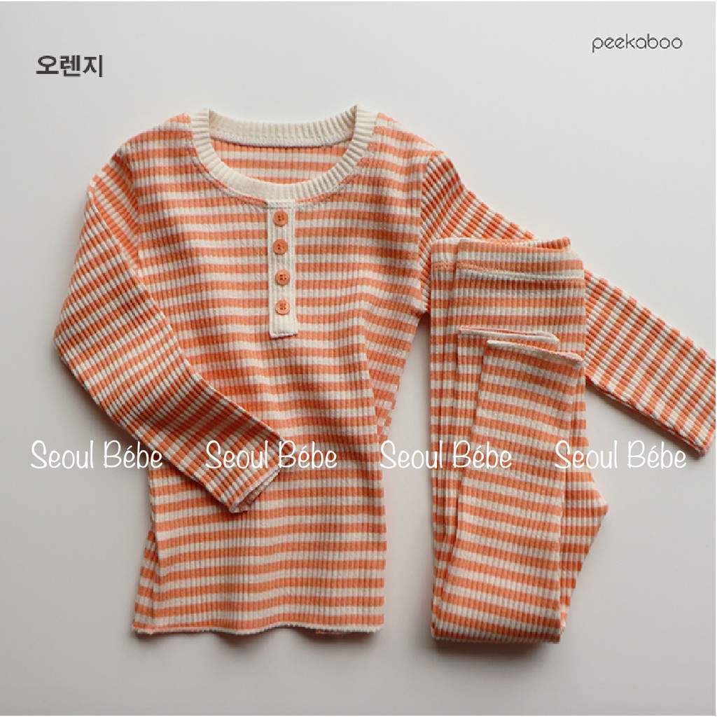 Bộ dài kẻ gân Mallow (jumpsuit/bộ rời) Peekaboo