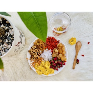 Trà An Thần Ngủ Ngon Giảm Stress - Thanh Lọc Cơ Thể - Trà Dưỡng Nhan 7 Vị Nấm Đông Trùng , Nho Kho , Ngủ Ngon T42