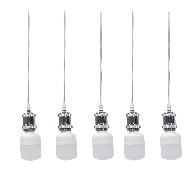 Bộ 5 dây đèn thả cổ điển bóng đèn led búp trụ trang trí 13w