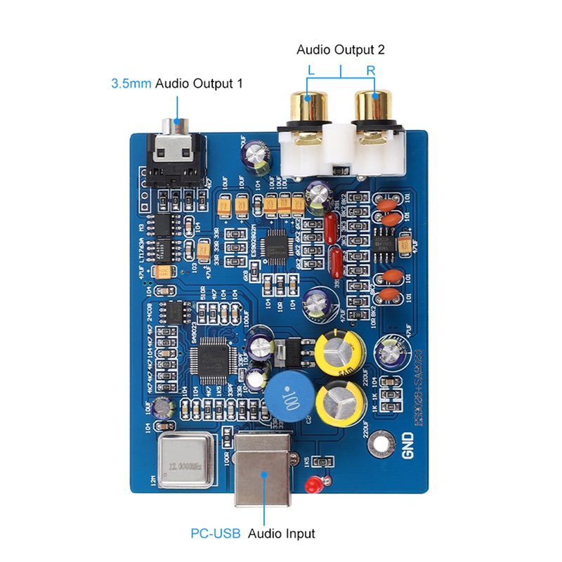 Bảng Mạch Giải Mã Âm Thanh Ngoài ES9028Q2M SA9023 USB DAC Hỗ Trợ 24Bit