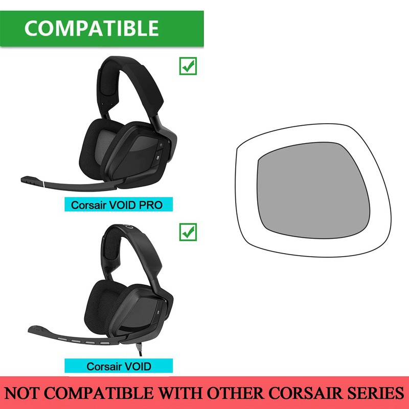 Cặp Đệm Tai Nghe Thay Thế Cho Corsair Void & Corsair Void Pro Rgb