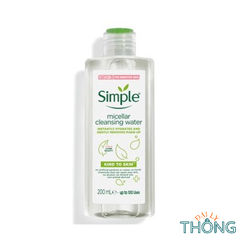 Nước Tẩy Trang Simple Micellar Water 200ml /400ml Nước Cân Bằng Da Simple Facial Toner 200ml - Sữa Rửa Mặt Simple 150ml