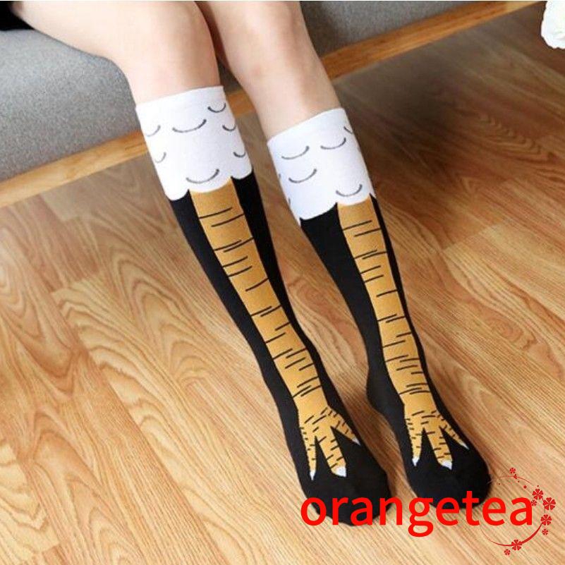 Đôi vớ cổ cao hình chân gà 3D thời trang dành cho nữ