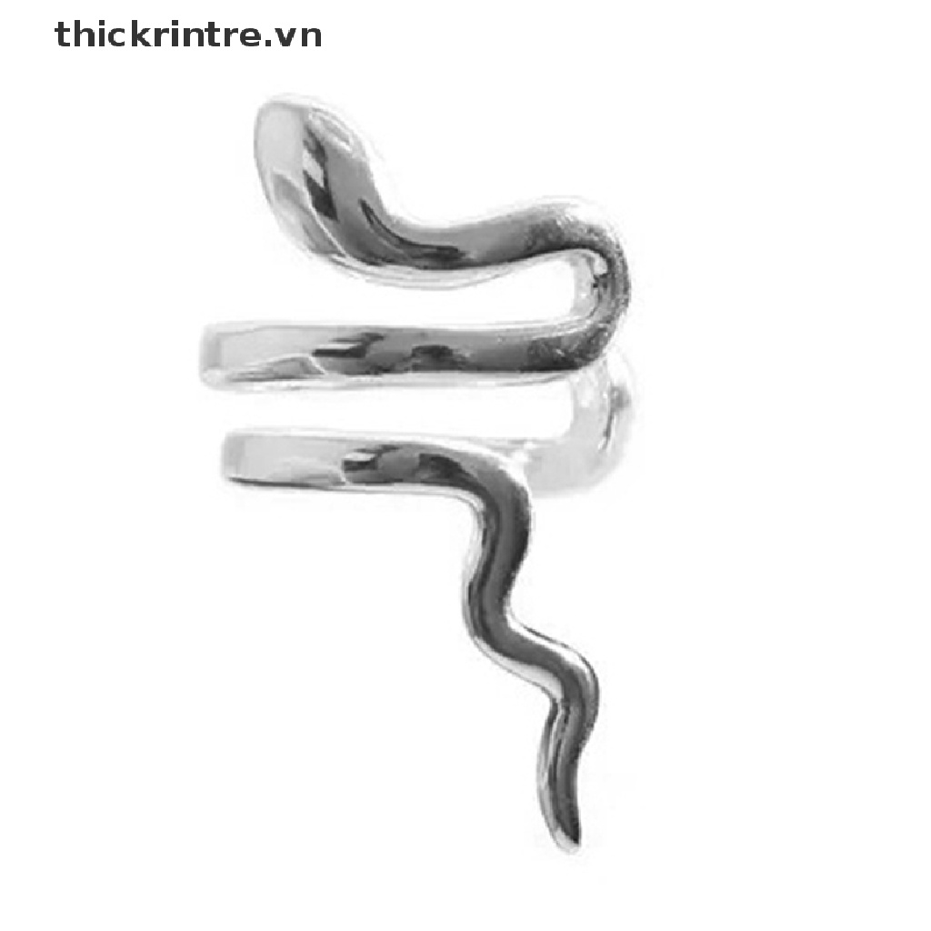 Khuyên Kẹp Vành Tai Giả Da Rắn Không Cần Bấm Lỗ Phong Cách Punk Cá Tính Cho Nam Nữ