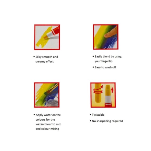 Sáp màu nước cây xoay 11 màu kèm cọ vẽ - Faber & Castell