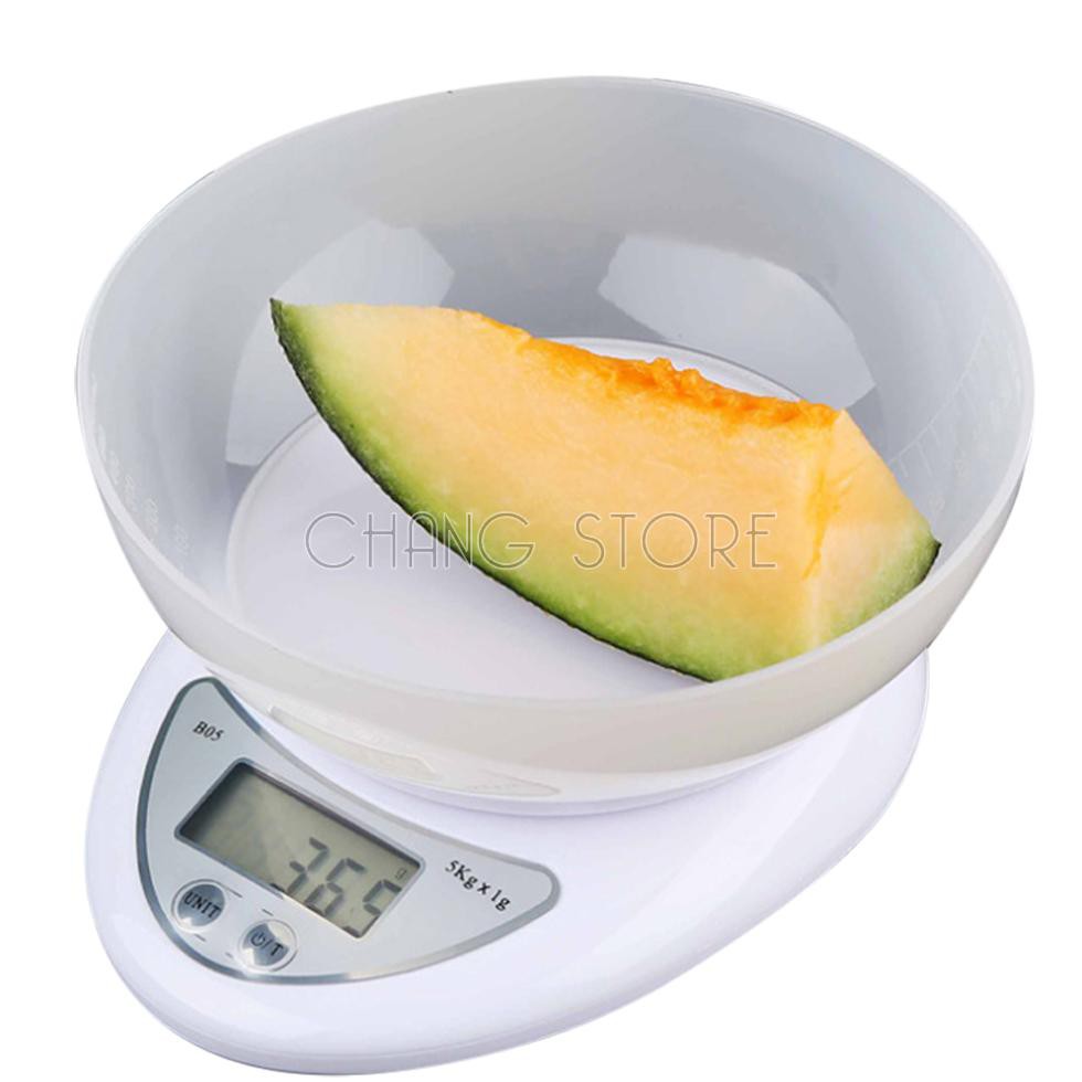 Cân Điện Tử Nhà Bếp Mini Electronic Kitchen Scale, Cân Thực Phẩm Loại  5Kg Tiện Dụng Cho Mọi Nhà