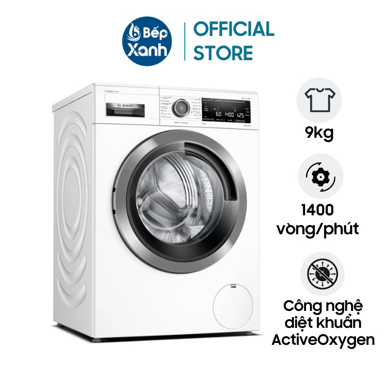 [FREESHIP HCM] Máy Giặt Bosch WAV28L40SG 9kg - Series 8 - Công Nghệ ActiveOxygen Diệt Khuẩn - Xuất Xứ Đức