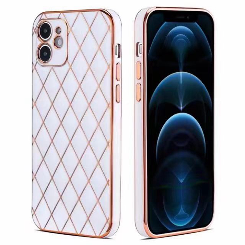 Ốp Điện Thoại SUNTAIHO Bằng TPU Da Cừu Vân Kim Cương Mạ Điện Cho iPhone 12 Pro 12Mini 11 Pro Max XR X XS Max 7 8 Plus