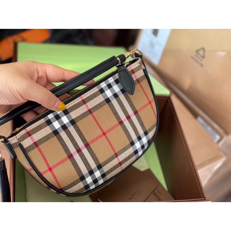 Túi xách bbr kẹp nách dáng thuyền sz 20 hàng siêu nét