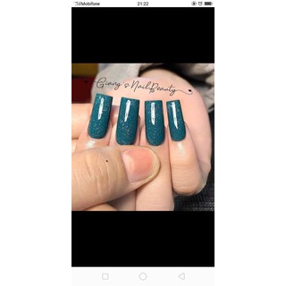 Sơn móng tay , Sơn giả bột Ruby màu xanh cổ vịt mã 2.3