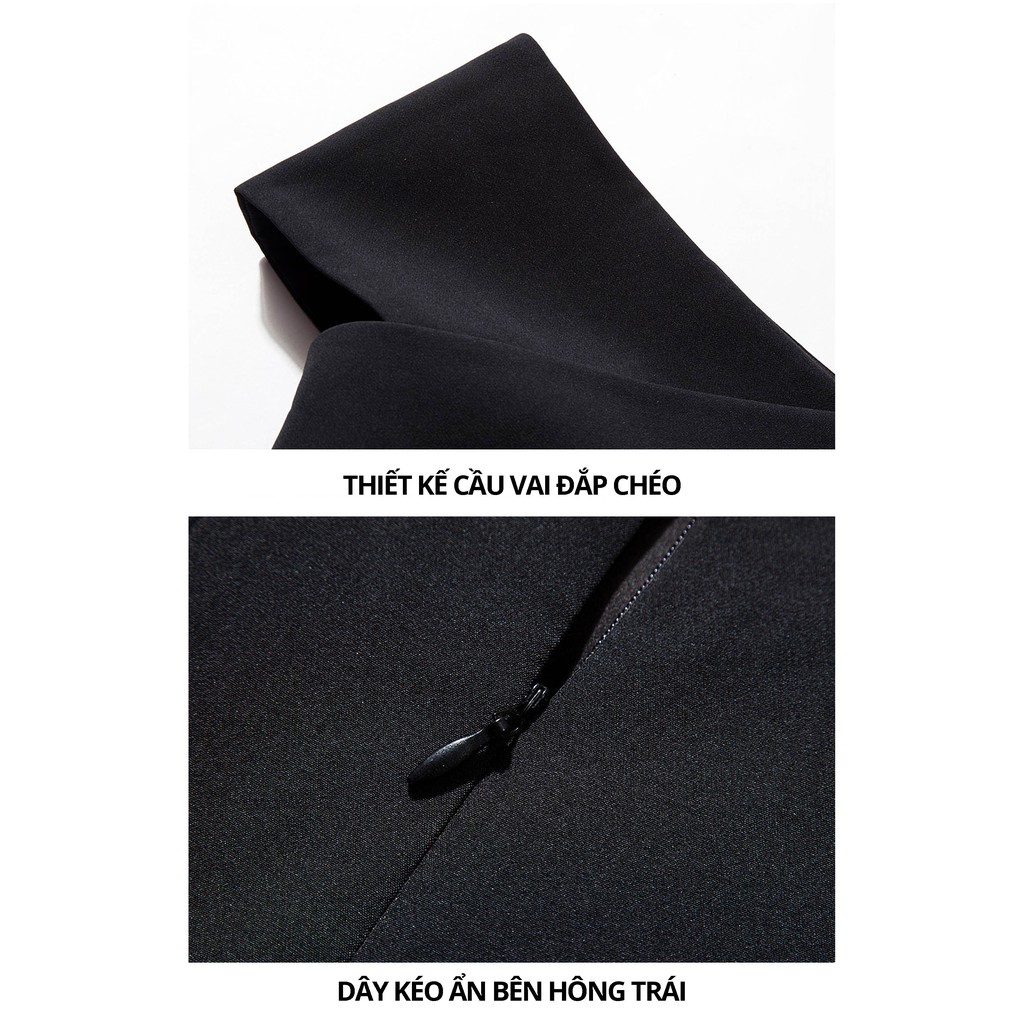 Đầm trễ vai MINA dáng xoè ngắn mini chất liệu tuyết mưa thiết kế trẻ trung xinh xắn tôn dáng dự tiệc đi chơi MN138