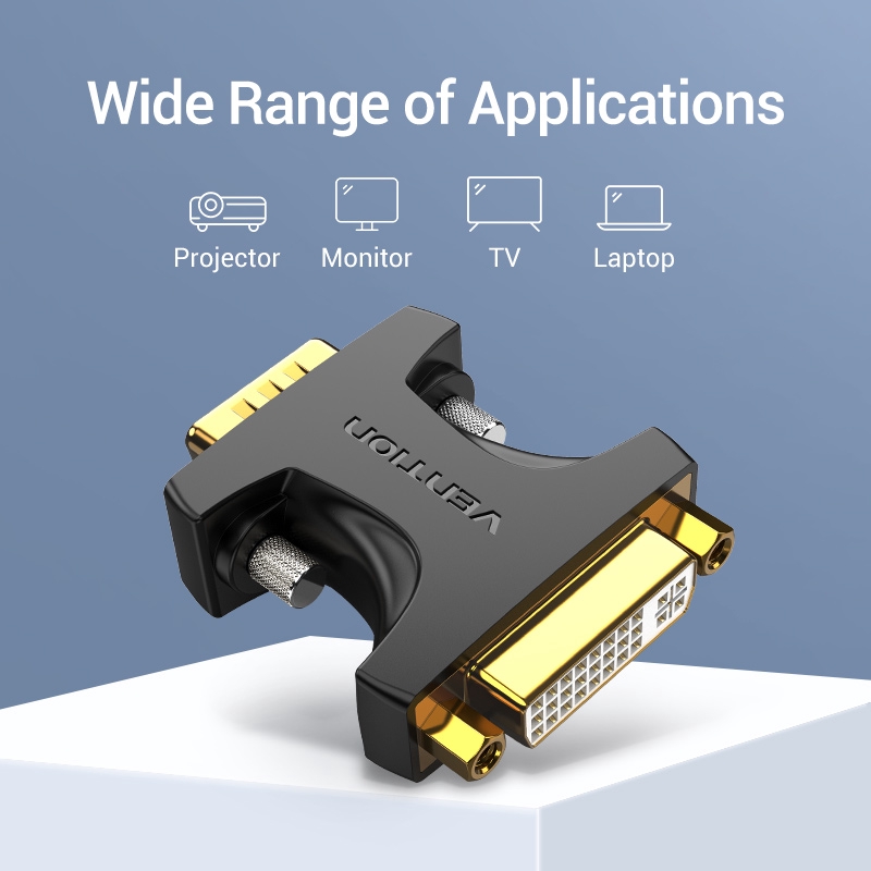 Đầu Nối Chuyển Đổi Cổng VGA Với DVI VENTION 1080P Dành Cho PC Laptop TV Máy Chiếu