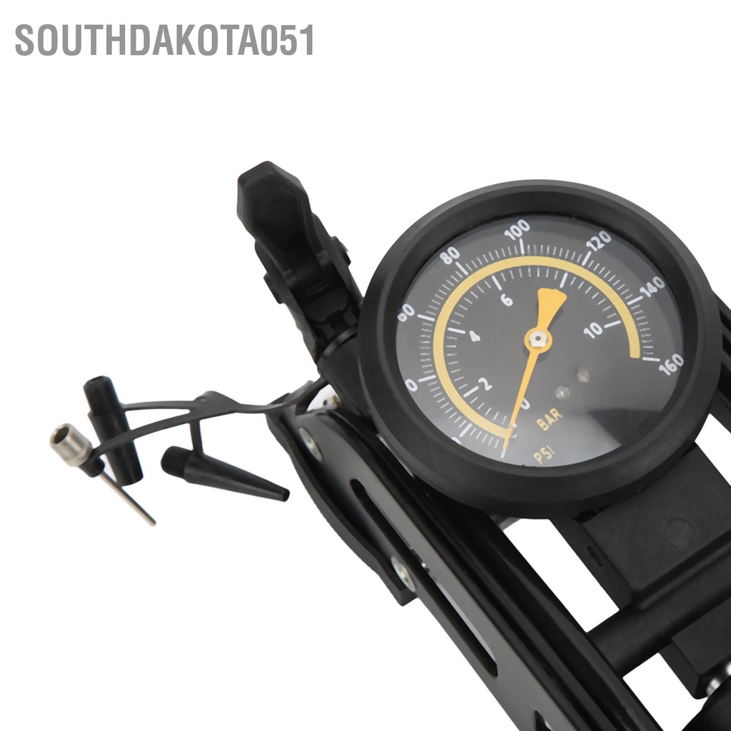 Southdakota051 Bơm xe đạp Thiết kế bàn áp suất cao Di động chống ăn mòn Xe máy khí cho leo núi