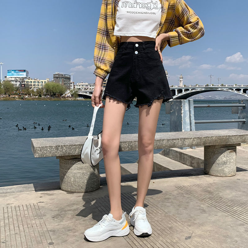 Quần Short Nữ Lưng Cao Ống Rộng Thời Trang