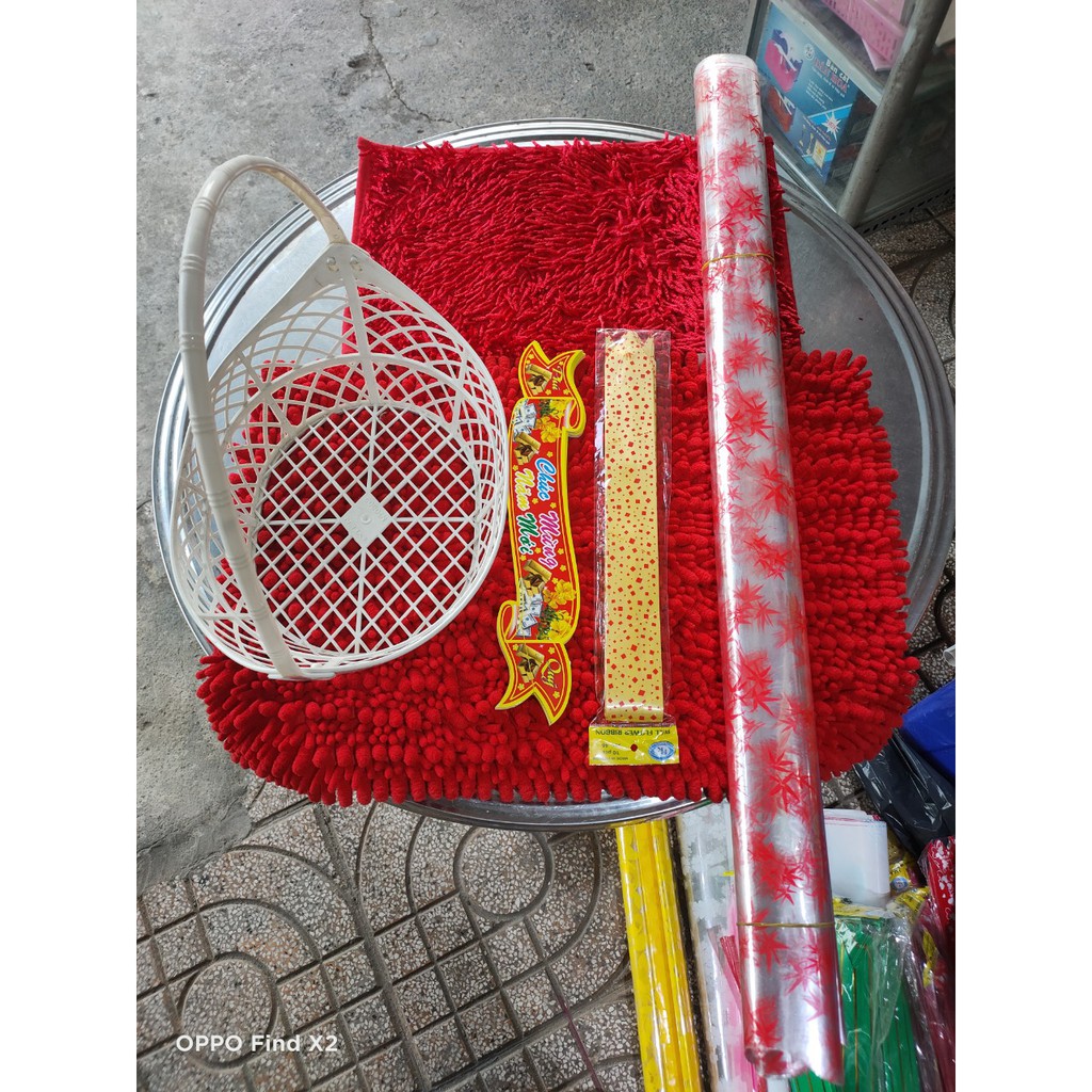 Giỏ gói quà tết đầy đủ, khay vuông gói quà