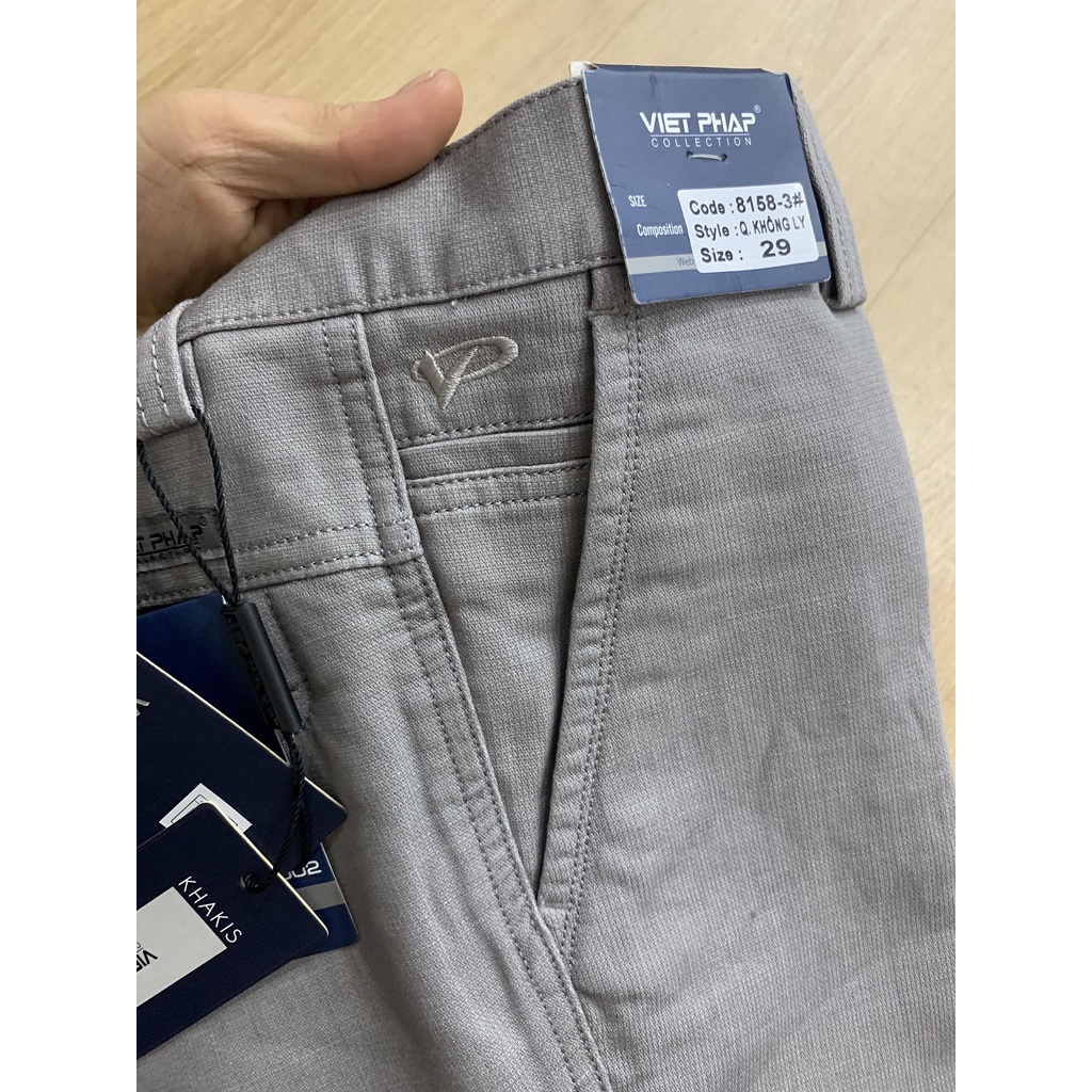 Quần kaki nam Việt Pháp không ly size 29