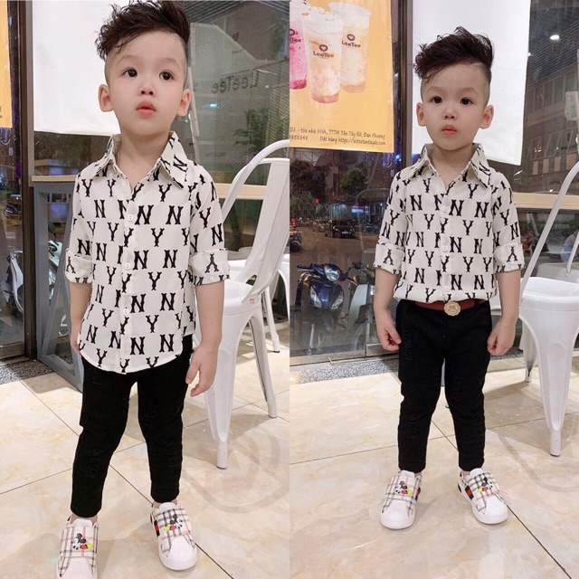 Áo sơ mi hoặc quần kaki mềm co giãn cho bé trai 9-20kg