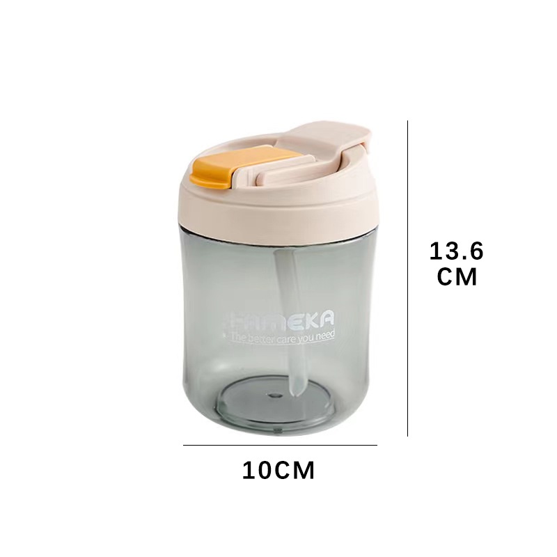 Bình Nước MINI 550ML Kèm Ống Hút Dễ Thương