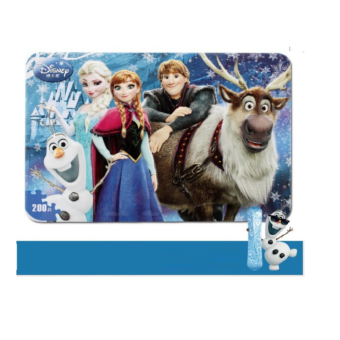 Xếp Hình Puzzle 200 Mảnh Hộp In Nổi 3D - Anna và Elsa