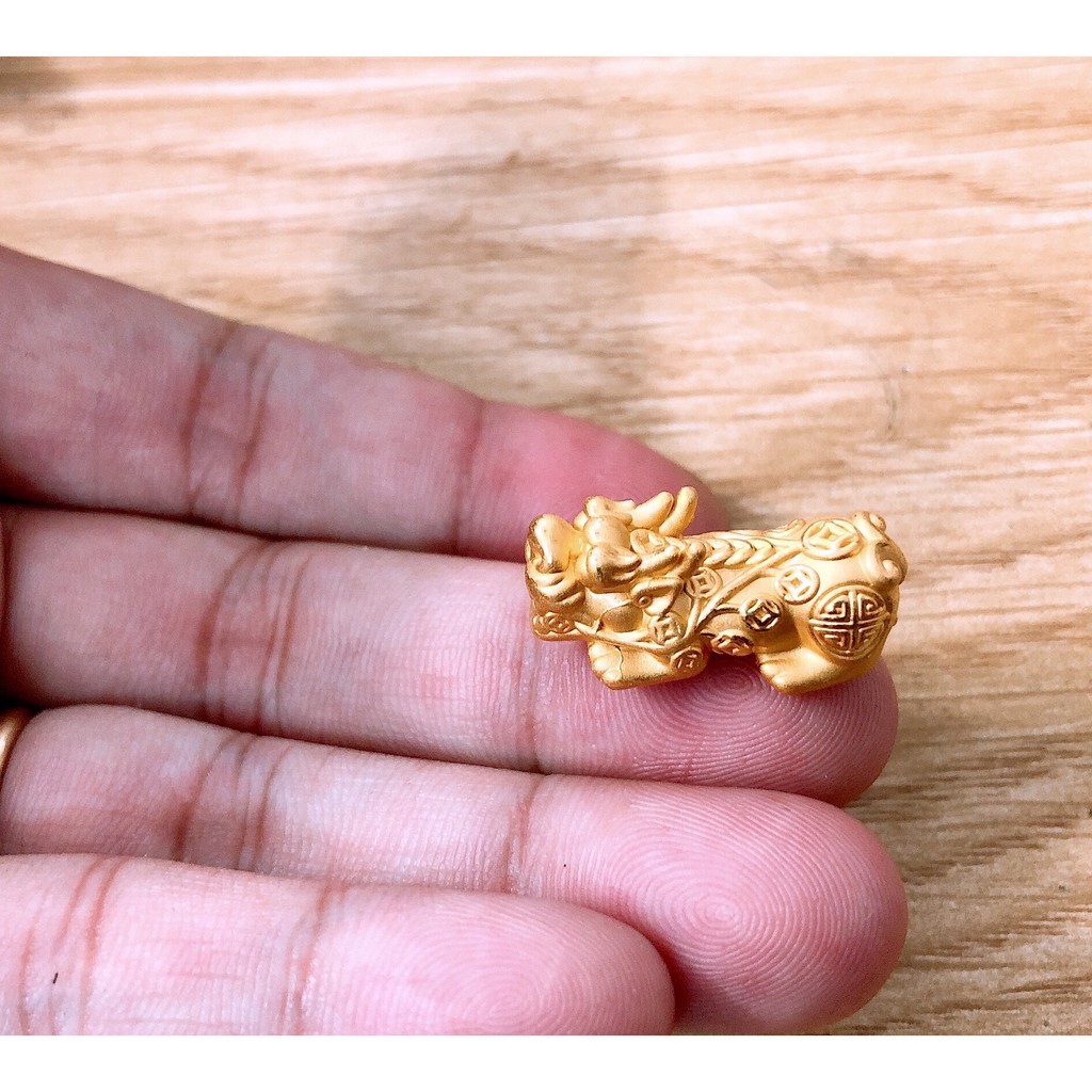 Tỳ hưu bạc mạ vàng - Charm tỳ hưu bạc mạ vàng NQ Jewerly