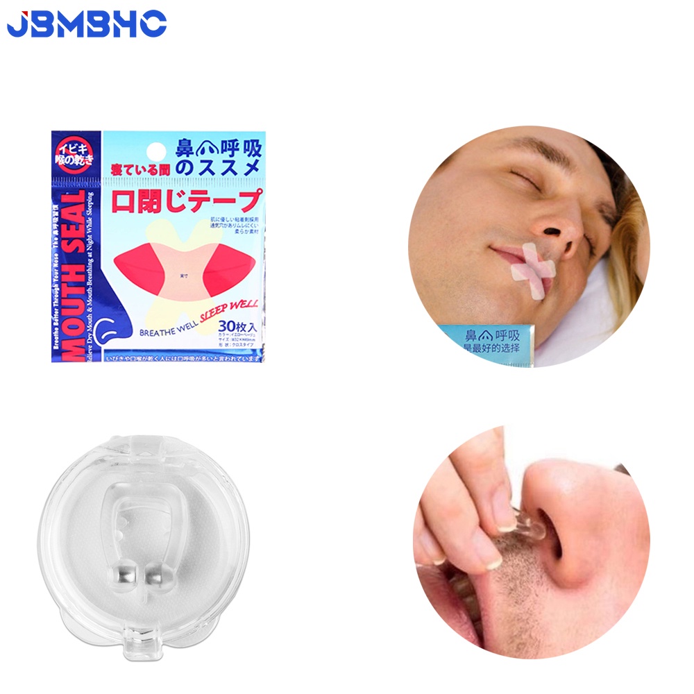 Bộ 30 Miếng Dán Mũi Chống Ngáy Bằng Silicone Kèm 2 Kẹp Mũi Chống Ngáy Tiện Dụng