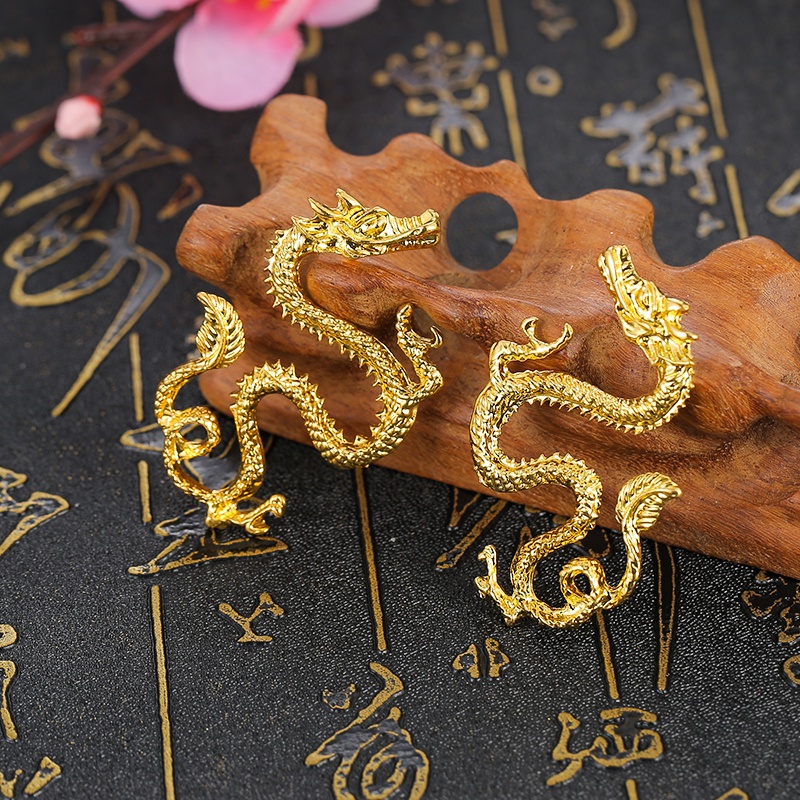 Kẹp Tóc Hình Hai Con Rồng Đôi Bằng Hợp Kim diy