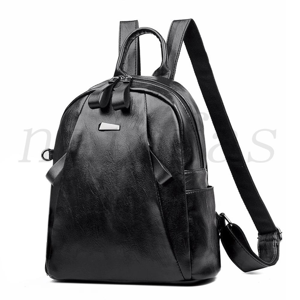Naicfas Fashion Women PU Leather Shoulder Bag Teenage Girl College Daypack Backpack