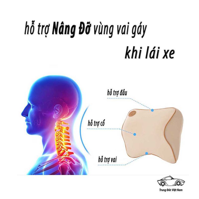 ➡️[Hàng Chuẩn] GỐI TỰA ĐẦU Ô TÔ cao su non cam kết chất lượng hàng chuẩn Chỉ ko sợ lệch cổ