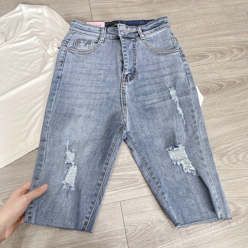 Quần jean ngố form ôm co giãn lưng cao hàng loại 1 ( hình thật kèm video ) | BigBuy360 - bigbuy360.vn