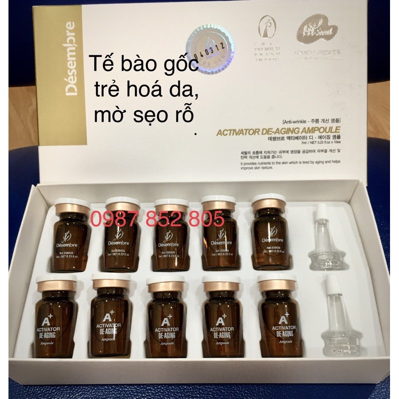 [Mã SMA071008 hoàn 10K xu đơn 0Đ] Tế bào gốc trẻ hoá da A+ Desembre Activator De-Aging Ampoule(1 lọ 7ml)(MẪU MỚI NHẤT) | BigBuy360 - bigbuy360.vn