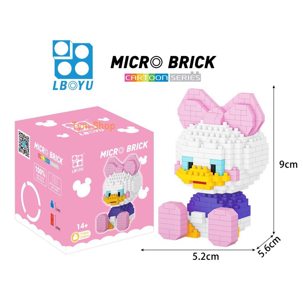 Đồ chơi Xếp Hình le go nano Mô Hình 3D Baby Donal Duck Vịt con Minifigure Nanoblock