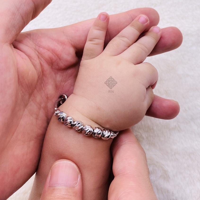 Vòng tay trẻ em, Lắc tay cho bé, Phụ kiện trang sức xi mạ bạch kim và vàng 18k KKEBT00
