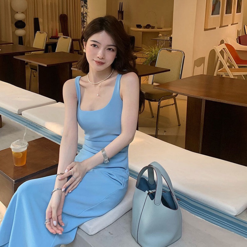 Đầm Dài Hai Dây Dáng Ôm Thời Trang Mùa Hè Pháp Hàng Mới 2022 Dành Cho Bạn Nữ