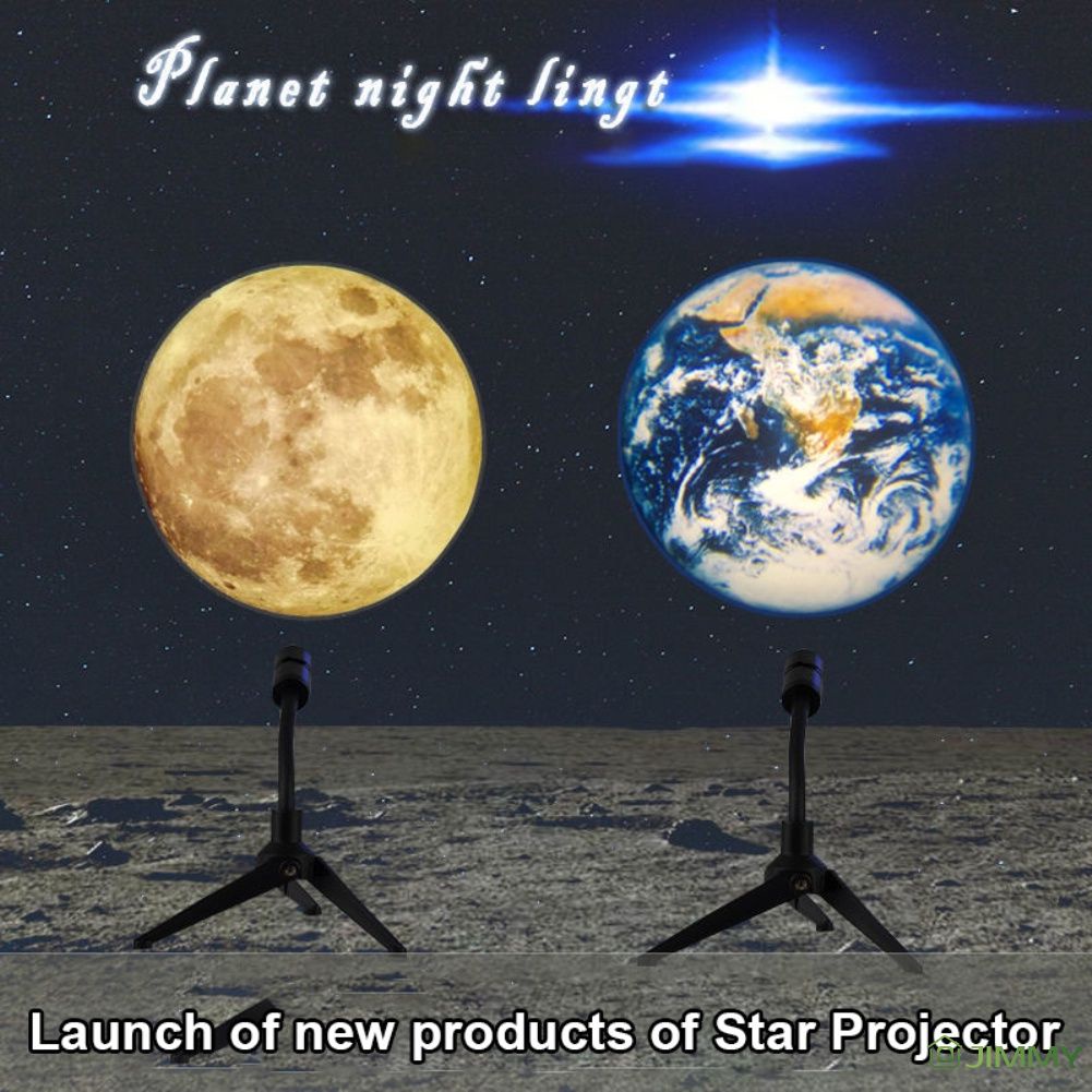 USB Lunar Moon Lamp Earth Planet Projection Lamp Bedroom Atmosphere Children's Night Light ★
