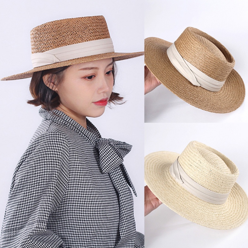 Brroa Mũ Cói Rộng Vành Chống Nắng Mùa Hè Có Dây Đeo Có Thể Điều Chỉnh Cho Nữ