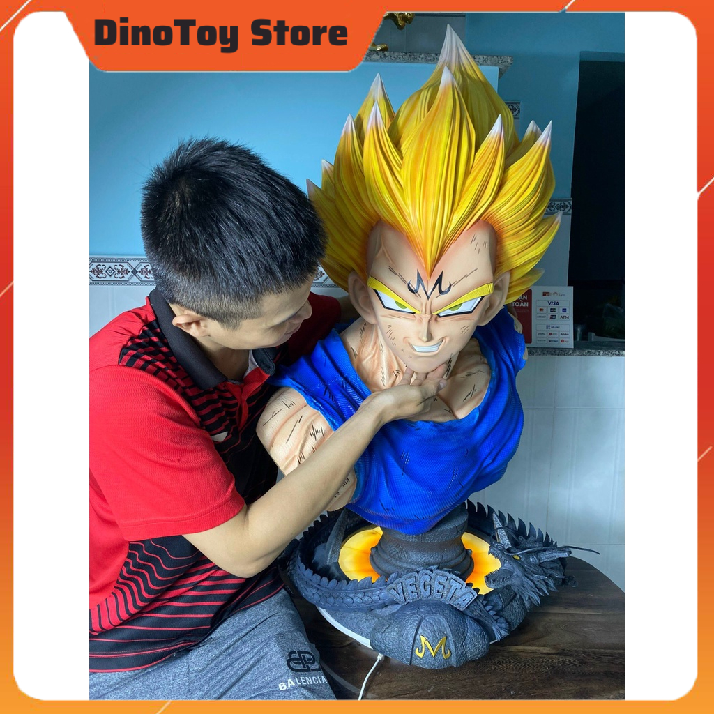 Mô hình Bust Majin Vegeta bán thân 1:1 Cao 100cm - Siêu phẩm mô hình Dragon Ball