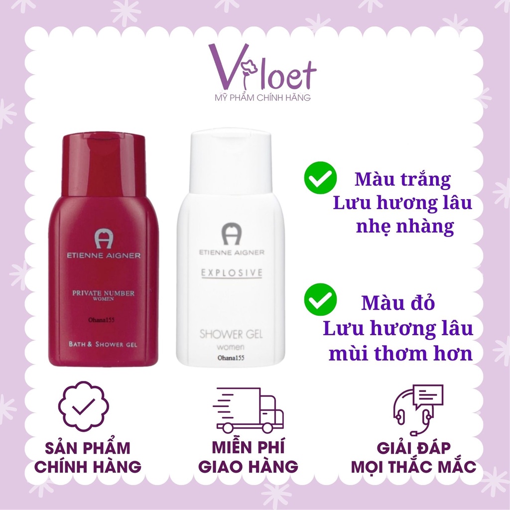 Sữa tắm hương nước hoa Etienne Aigner đỏ & trắng Đức 250ml cho da trắng mịn - Shop Viloet