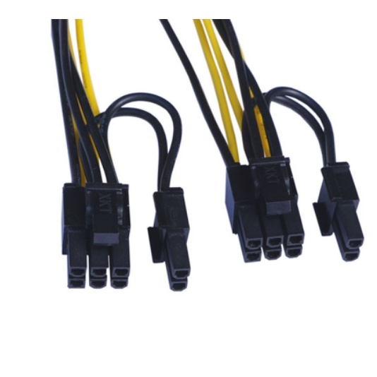 Dây chia nguồn 8 pin CPU  sang 2 đầu 6+2 pin VGA - Dây chuẩn