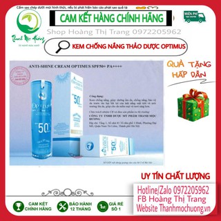 Kem chống nắng thảo dược Optimus Thanh mộc hương