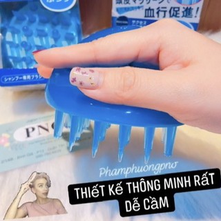 Lược gội đầu silicon dưỡng sinh massage da đầu, dụng cụ gội đầu mát xa