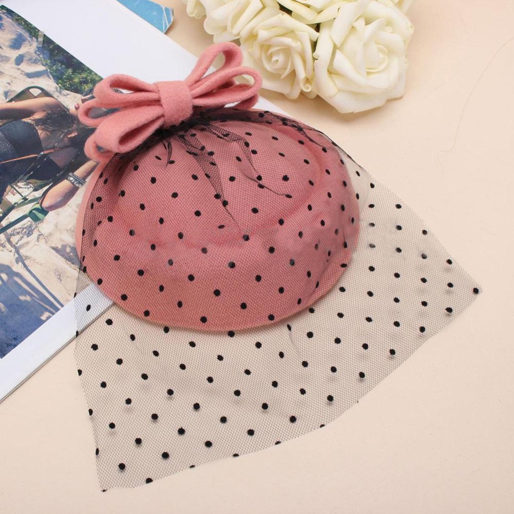 Kẹp tóc kèm mạng che mặt dự tiệc sang trọng cho nữ