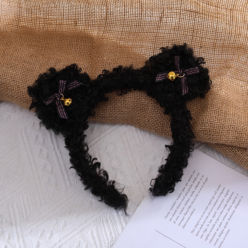 Băng Đô Cài Tóc Rửa Mặt Hình Tai Gấu Siêu Dễ Thương Chống Rơi/Chống Trượt Có Chuông Siêu Đáng Yêu