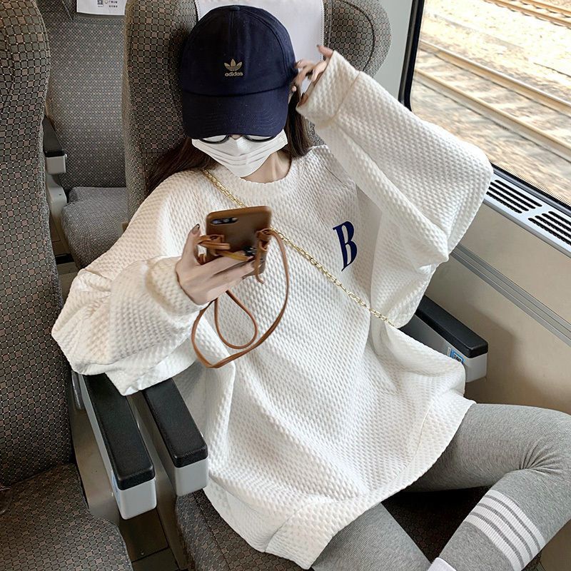 Áo sweater nữ dài tay in hình bánh quế thời trang Hàn Quốc