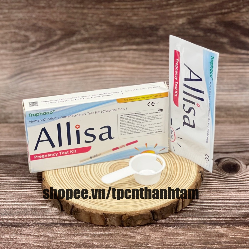 Que thử thai Alisa Traphaco - Đạt chuẩn xuất Châu Âu  - Chính Xác Mọi Thời Điểm Trong Ngày (Hộp 1 Que)
