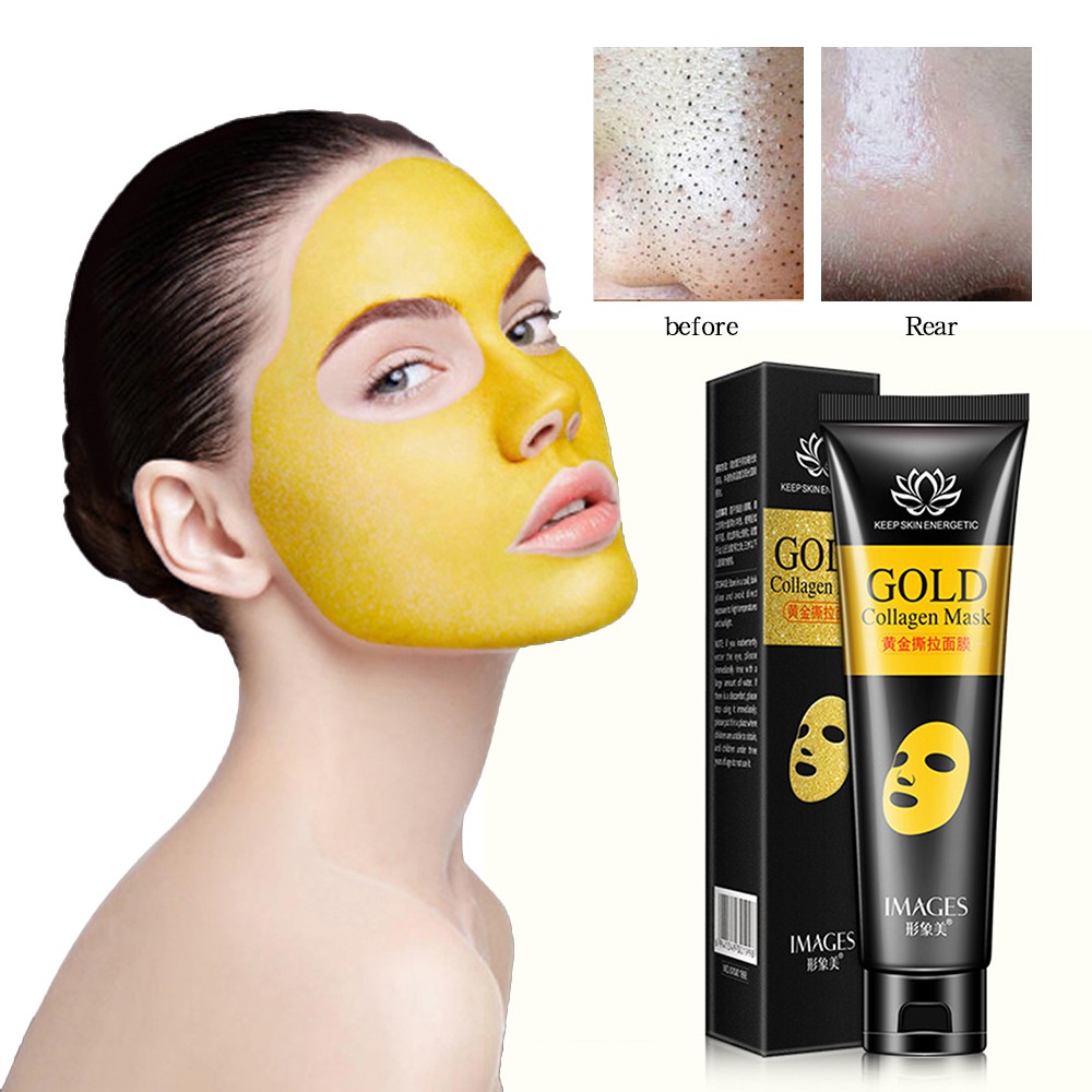 (Hàng Mới Về) Mặt Nạ Collagen Vàng Dạng Lột Loại Bỏ Mụn Đầu Đen Làm Trắng Và Săn Chắc Da Chống Lão Hóa