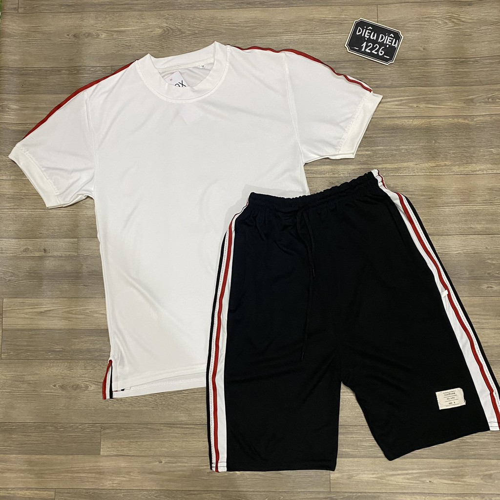 BỘ ĐỒ NAM BỘ HÈ NAM THỂ THAO XẺ TÀ MIX KẺ SỌC kèm ảnh thật | BigBuy360 - bigbuy360.vn
