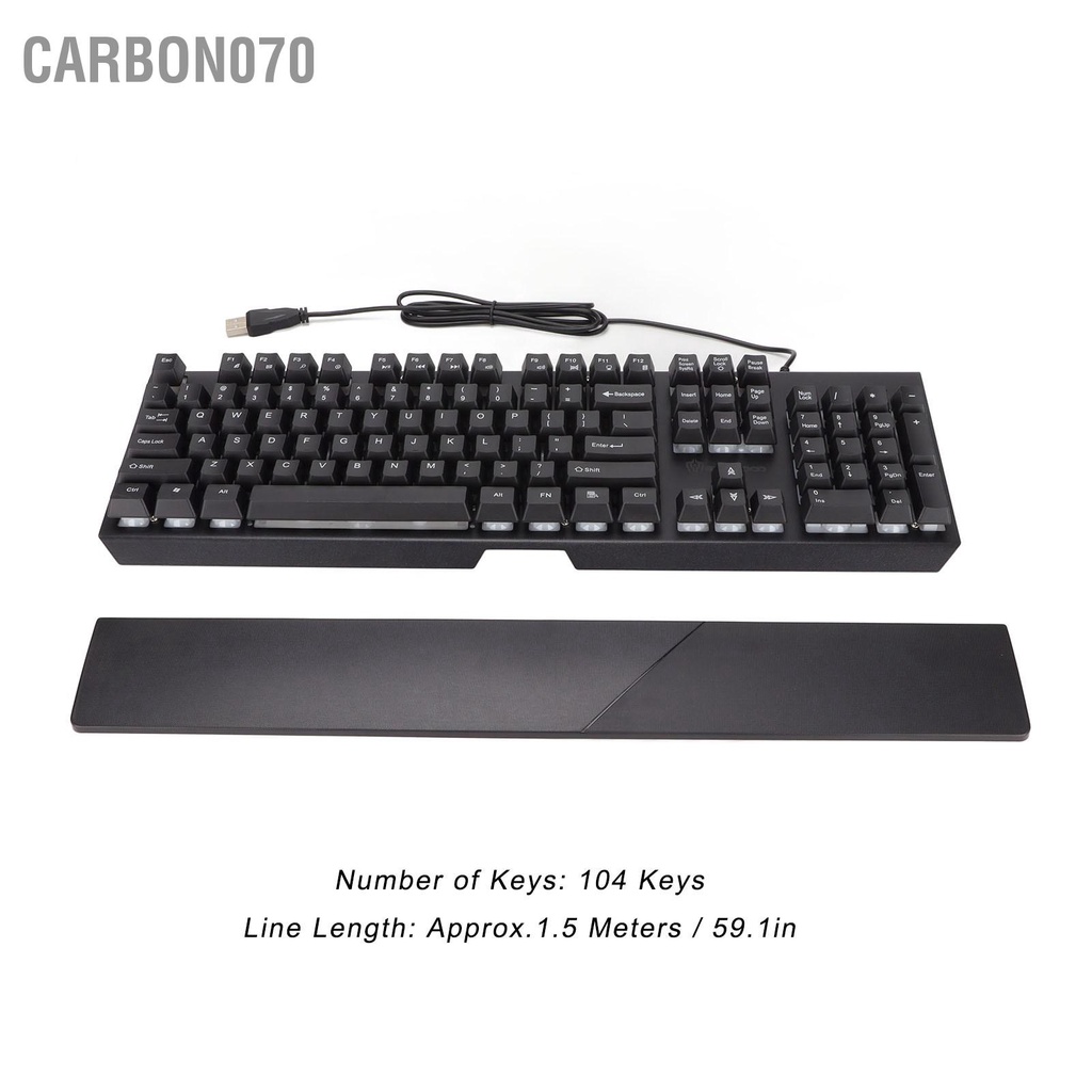[Hàng Sẵn] Bàn Phím Gaming GK60 có dây LED RGB 104 phím【Carbon070】