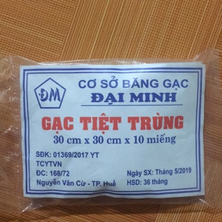 10 miếng Gạc tiệt trùng băng vết thương ( miếng to)