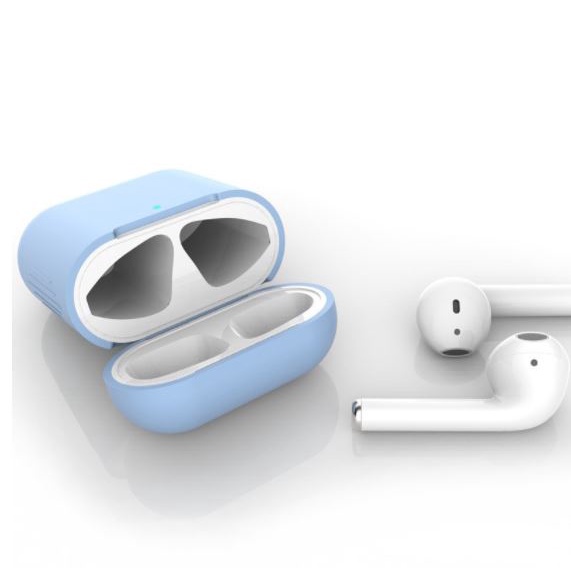 Vỏ Bảo Vệ Hộp Sạc Tai Nghe Không Dây Airpods 1/2/i12 trơn màu, nhiều màu tự chọn, Có Móc Khóa Cực Tiện Lợi/Max