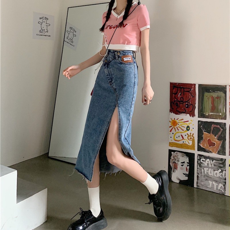 ( Sẵn + video ) Chân váy dài bò xẻ cao sexy 2021 | BigBuy360 - bigbuy360.vn